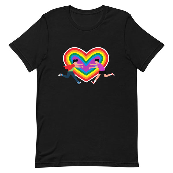 Black Gay Couple T-Shirt by Queer In The World Originals sold by Queer In The World: The Shop - LGBT Merch Fashion