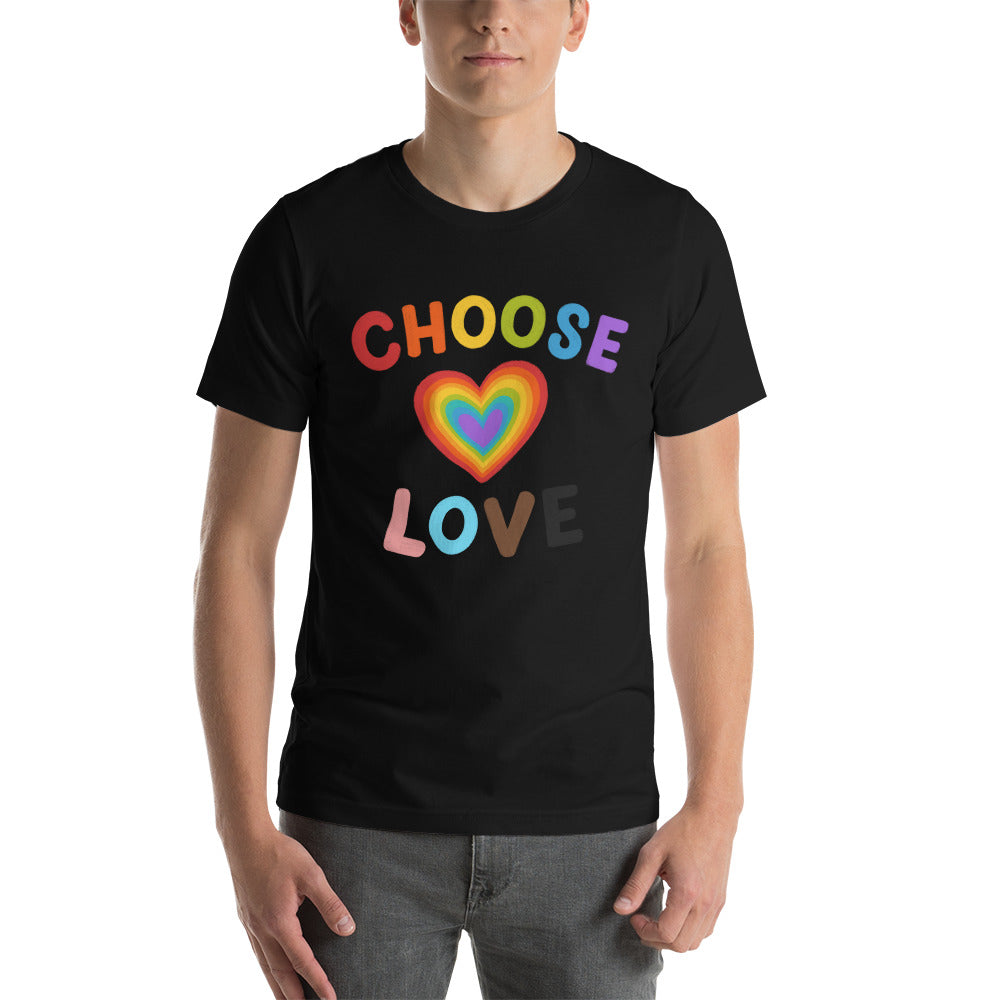 Heather Prism Mint Choose Love T-Shirt by Queer In The World Originals sold by Queer In The World: The Shop - LGBT Merch Fashion