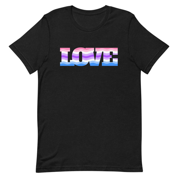 Black Heather Alternative Genderfluid Love T-Shirt by Queer In The World Originals sold by Queer In The World: The Shop - LGBT Merch Fashion