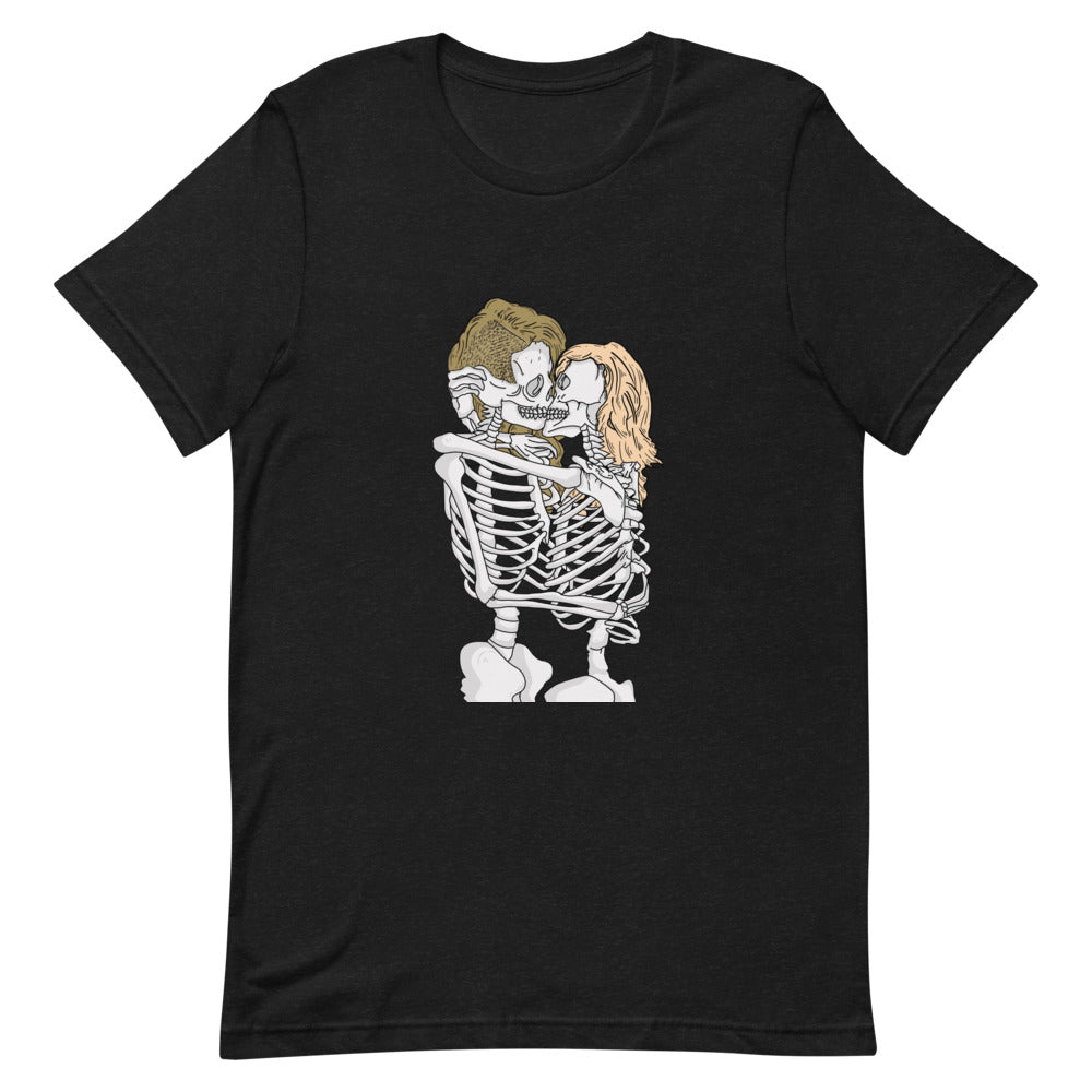 Black Heather Queer Skeletons T-Shirt by Queer In The World Originals sold by Queer In The World: The Shop - LGBT Merch Fashion