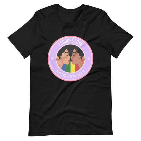 Black Heather Be Proud of Who You Are Unisex T-Shirt by Queer In The World Originals sold by Queer In The World: The Shop - LGBT Merch Fashion