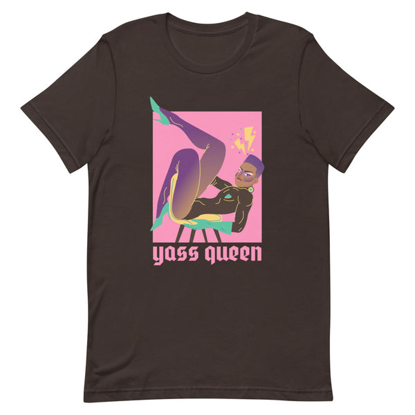Brown Yass Queen T-Shirt by Queer In The World Originals sold by Queer In The World: The Shop - LGBT Merch Fashion