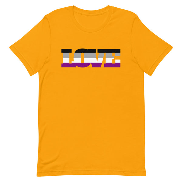 Gold Asexual Love T-Shirt by Queer In The World Originals sold by Queer In The World: The Shop - LGBT Merch Fashion