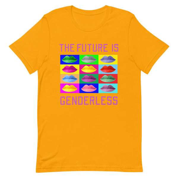 Gold The Future Is Genderless T-Shirt by Queer In The World Originals sold by Queer In The World: The Shop - LGBT Merch Fashion