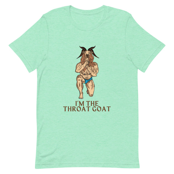 Heather Mint I'm The Throat Goat T-Shirt by Queer In The World Originals sold by Queer In The World: The Shop - LGBT Merch Fashion