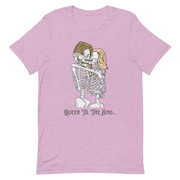 Heather Prism Lilac Queer Til The End T-Shirt by Queer In The World Originals sold by Queer In The World: The Shop - LGBT Merch Fashion