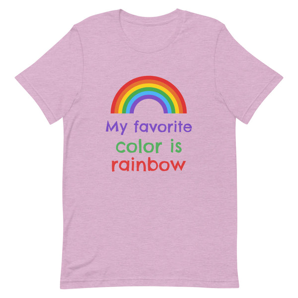 Heather Prism Lilac My Favorite Colour Is Rainbow T-Shirt by Queer In The World Originals sold by Queer In The World: The Shop - LGBT Merch Fashion
