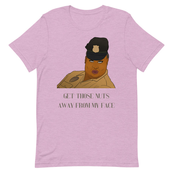 Heather Prism Lilac Get Those Nuts Away From My Face! (Latrice Royale) T-Shirt by Queer In The World Originals sold by Queer In The World: The Shop - LGBT Merch Fashion