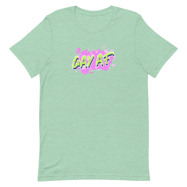 Heather Prism Mint Gay AF T-Shirt by Queer In The World Originals sold by Queer In The World: The Shop - LGBT Merch Fashion