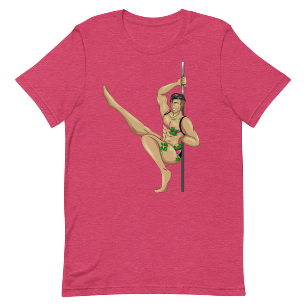 Heather Raspberry Gay Gogo Dancer T-Shirt by Queer In The World Originals sold by Queer In The World: The Shop - LGBT Merch Fashion