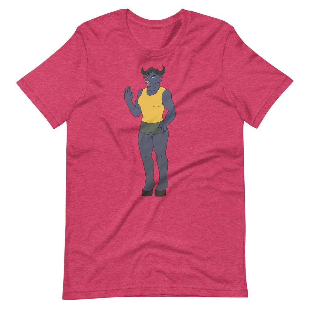 Heather Raspberry Bull Dyke Unisex T-Shirt by Queer In The World Originals sold by Queer In The World: The Shop - LGBT Merch Fashion