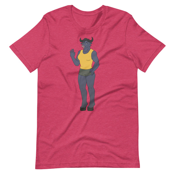 Heather Raspberry Bull Dyke Unisex T-Shirt by Queer In The World Originals sold by Queer In The World: The Shop - LGBT Merch Fashion