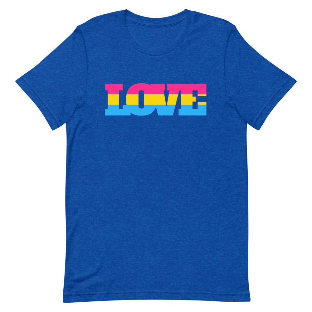 Heather True Royal Pansexual Love T-Shirt by Queer In The World Originals sold by Queer In The World: The Shop - LGBT Merch Fashion