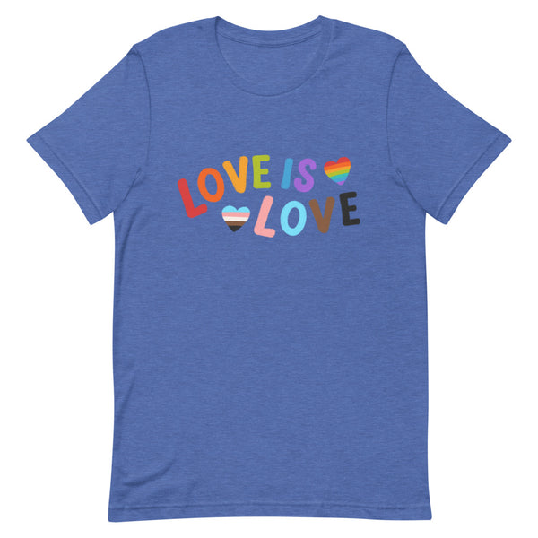 Heather True Royal Love is Love LGBTQ T-Shirt by Queer In The World Originals sold by Queer In The World: The Shop - LGBT Merch Fashion