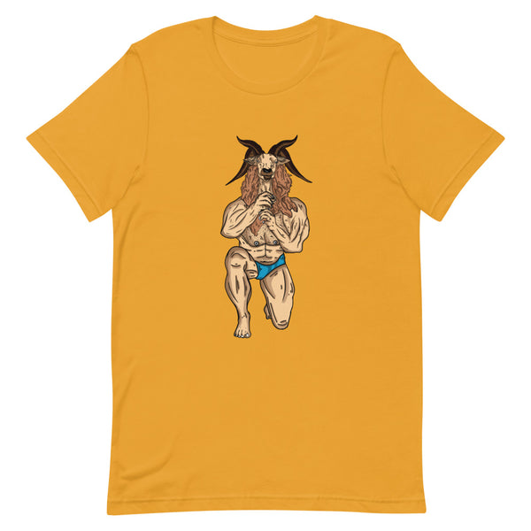 Mustard Throat Goat T-Shirt by Queer In The World Originals sold by Queer In The World: The Shop - LGBT Merch Fashion