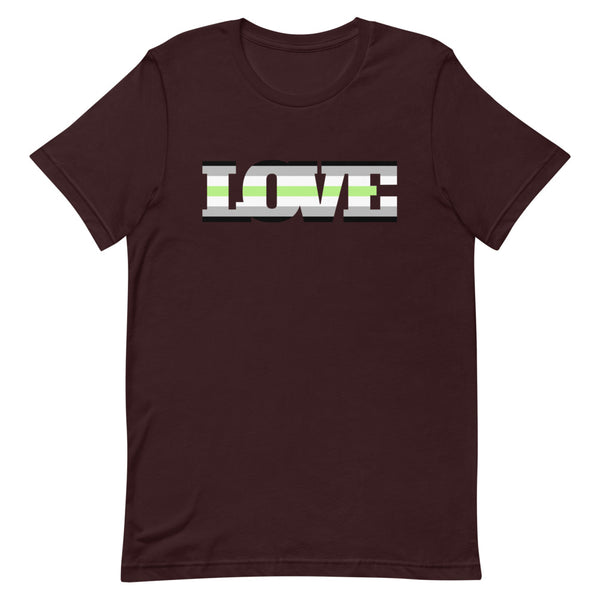 Oxblood Black Agender Love T-Shirt by Queer In The World Originals sold by Queer In The World: The Shop - LGBT Merch Fashion
