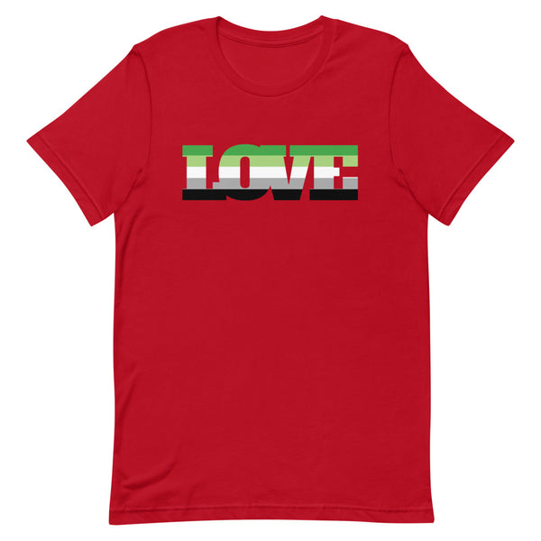 Red Aromantic Love T-Shirt by Queer In The World Originals sold by Queer In The World: The Shop - LGBT Merch Fashion