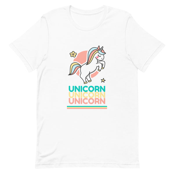 White Unicorn Unicorn Unicorn T-Shirt by Queer In The World Originals sold by Queer In The World: The Shop - LGBT Merch Fashion