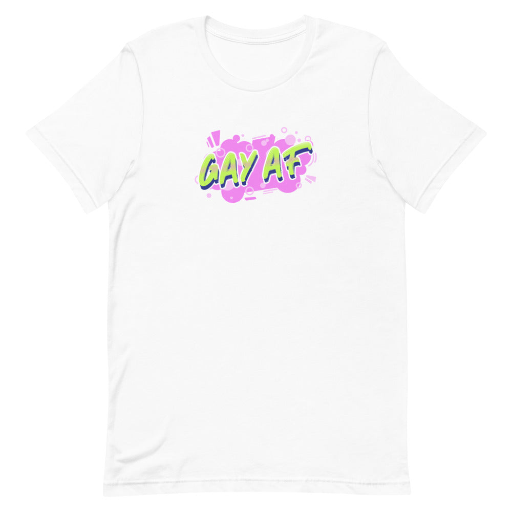 White Gay AF T-Shirt by Queer In The World Originals sold by Queer In The World: The Shop - LGBT Merch Fashion
