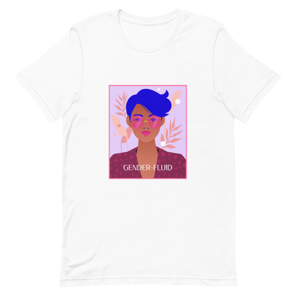 White Gender-Fluid T-Shirt by Queer In The World Originals sold by Queer In The World: The Shop - LGBT Merch Fashion