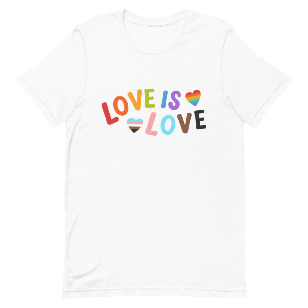 White Love is Love LGBTQ T-Shirt by Queer In The World Originals sold by Queer In The World: The Shop - LGBT Merch Fashion