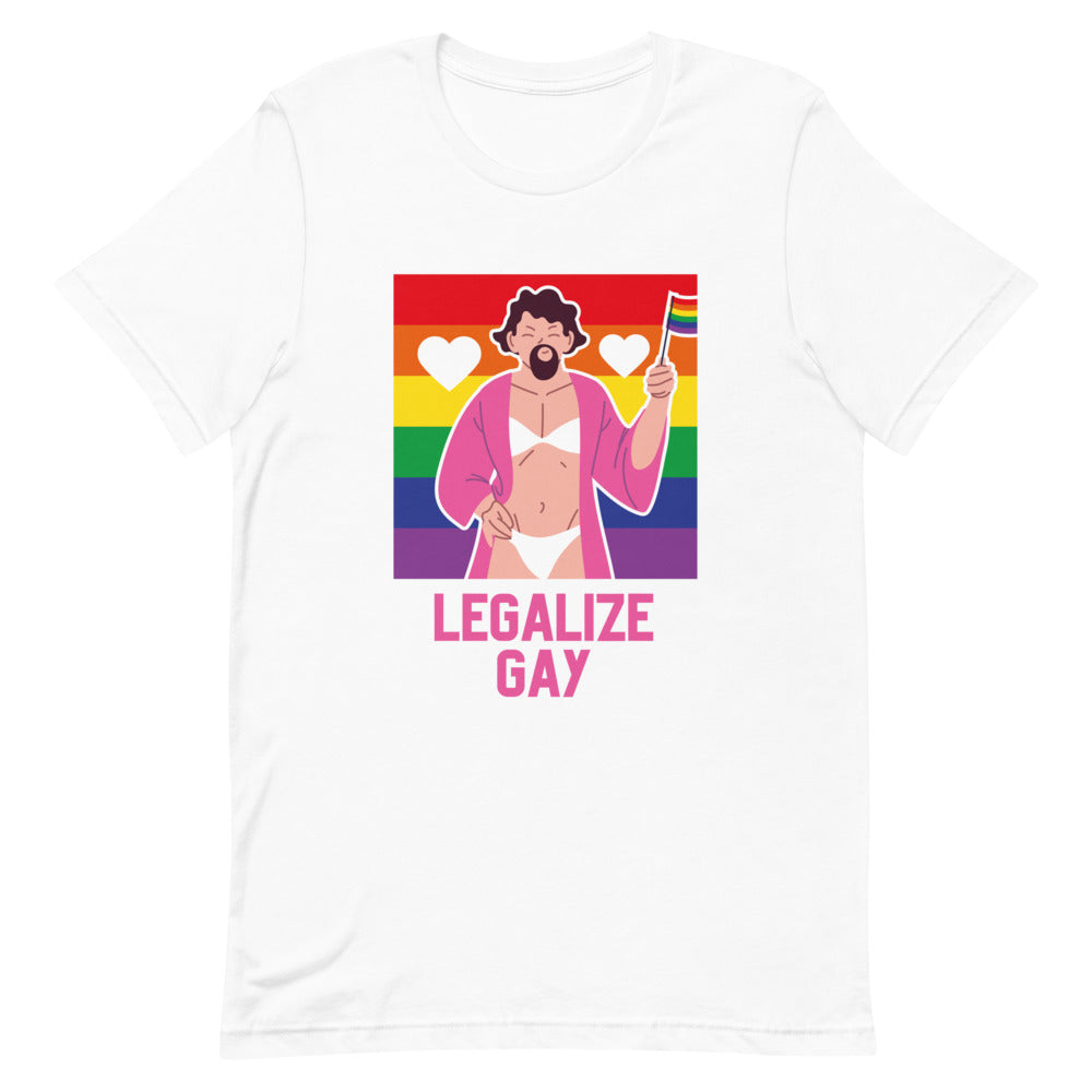 White Legalize Gay T-Shirt by Queer In The World Originals sold by Queer In The World: The Shop - LGBT Merch Fashion