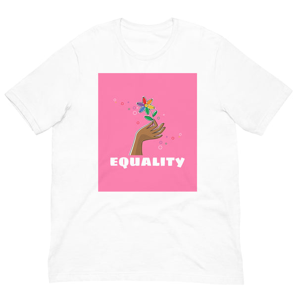 White Equality Unisex T-Shirt by Queer In The World Originals sold by Queer In The World: The Shop - LGBT Merch Fashion