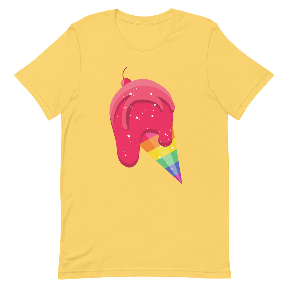 Yellow Gay Icecream T-Shirt by Queer In The World Originals sold by Queer In The World: The Shop - LGBT Merch Fashion