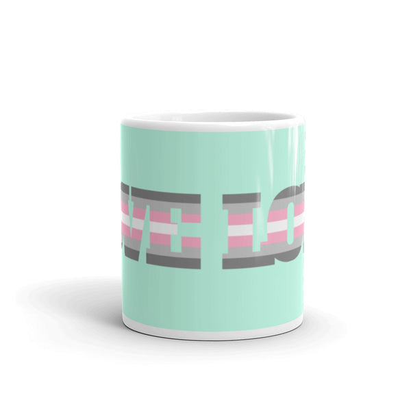  Demigirl Love Mug by Printful sold by Queer In The World: The Shop - LGBT Merch Fashion