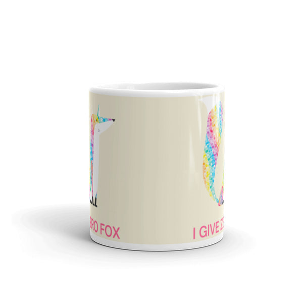  I Give Zero Fox Glitter Mug by Queer In The World Originals sold by Queer In The World: The Shop - LGBT Merch Fashion