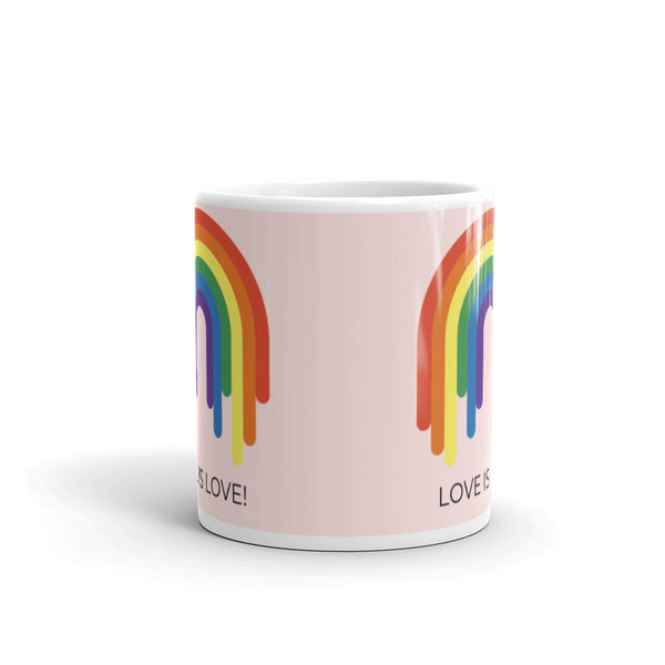  Love Is Love Rainbow Mug by Queer In The World Originals sold by Queer In The World: The Shop - LGBT Merch Fashion