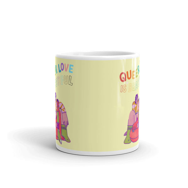  Queer Love Is Beautiful Mug by Queer In The World Originals sold by Queer In The World: The Shop - LGBT Merch Fashion