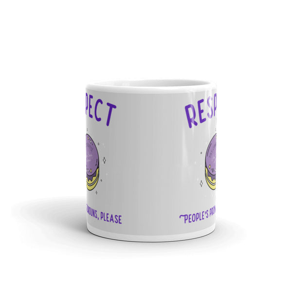  Respect People's Pronouns Please Mug by Queer In The World Originals sold by Queer In The World: The Shop - LGBT Merch Fashion