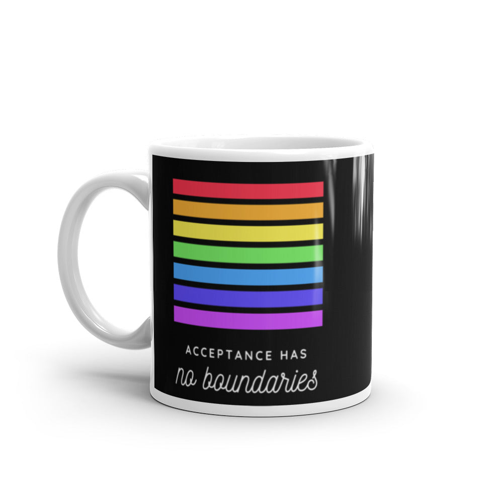  Acceptance Has No Boundaries Mug by Queer In The World Originals sold by Queer In The World: The Shop - LGBT Merch Fashion