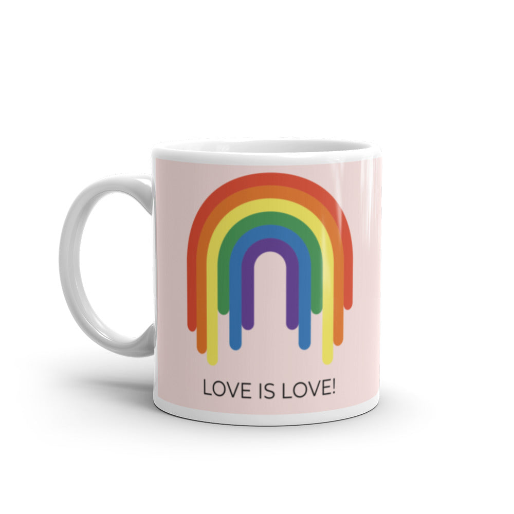  Love Is Love Rainbow Mug by Queer In The World Originals sold by Queer In The World: The Shop - LGBT Merch Fashion