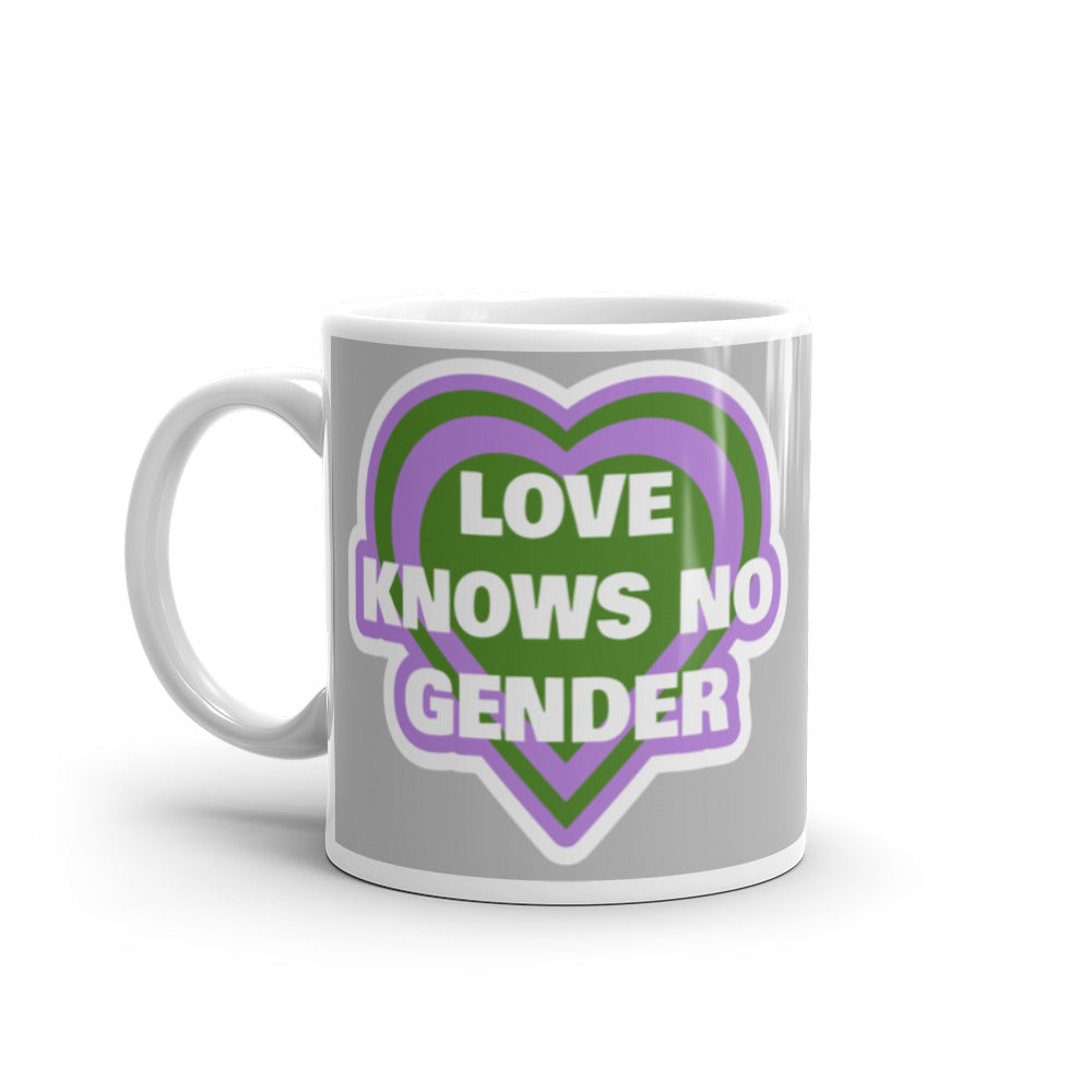  Love Knows No Gender Genderqueer Mug by Queer In The World Originals sold by Queer In The World: The Shop - LGBT Merch Fashion