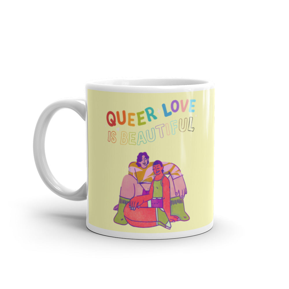  Queer Love Is Beautiful Mug by Queer In The World Originals sold by Queer In The World: The Shop - LGBT Merch Fashion