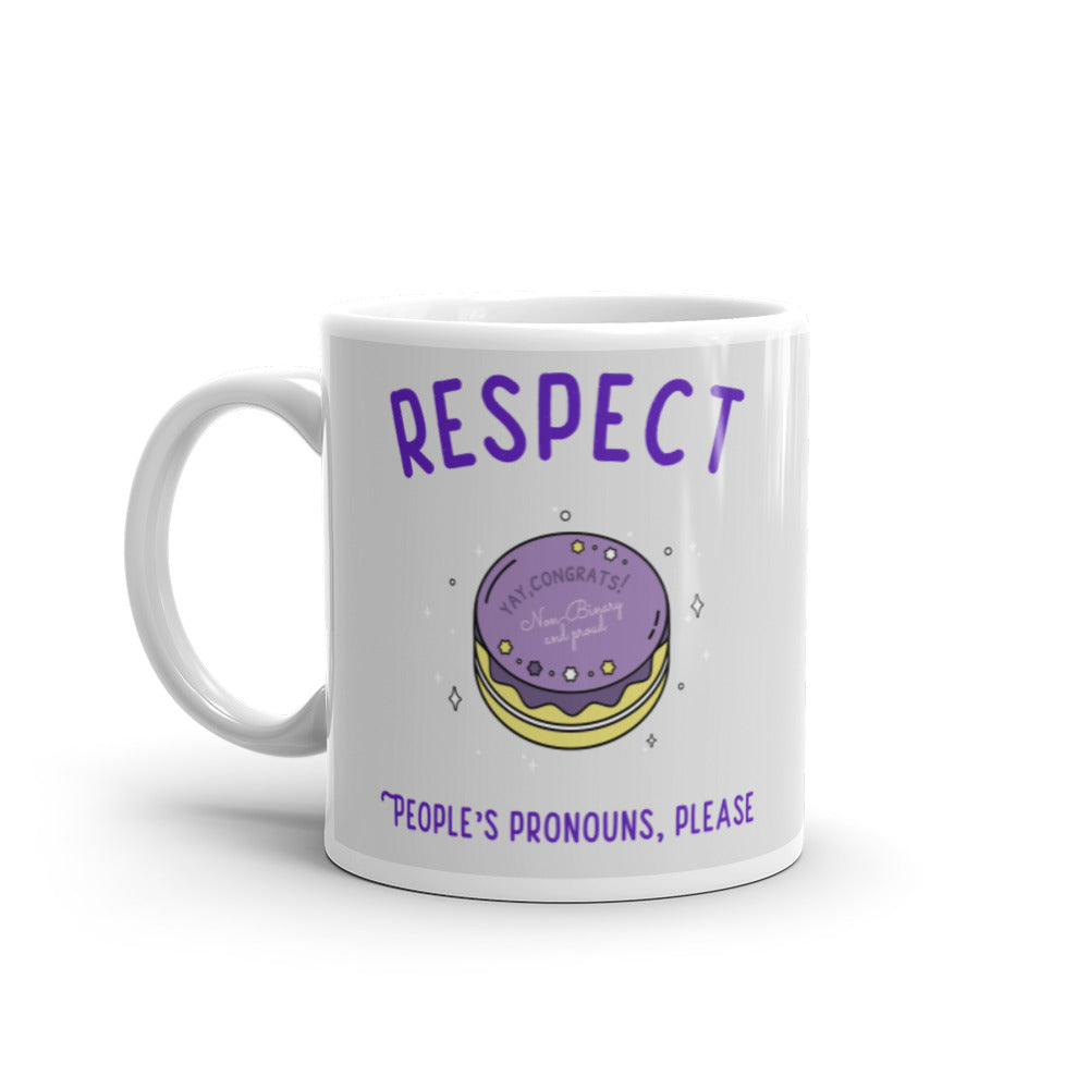  Respect People's Pronouns Please Mug by Queer In The World Originals sold by Queer In The World: The Shop - LGBT Merch Fashion