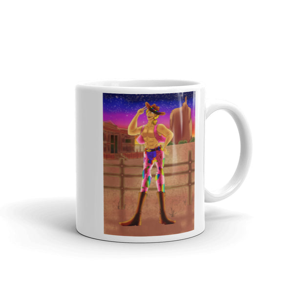  Gay Cowboy At Sunset Mug by Queer In The World Originals sold by Queer In The World: The Shop - LGBT Merch Fashion