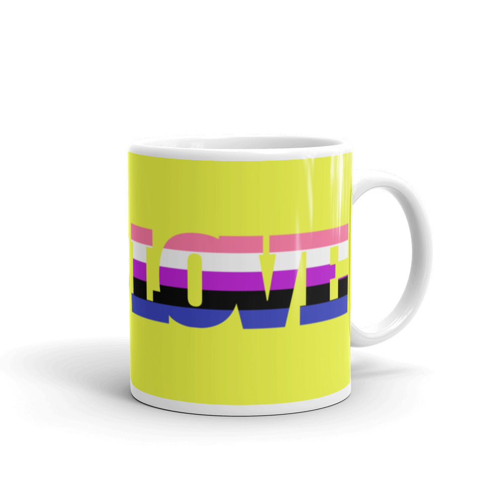  Genderfluid Love Mug by Queer In The World Originals sold by Queer In The World: The Shop - LGBT Merch Fashion