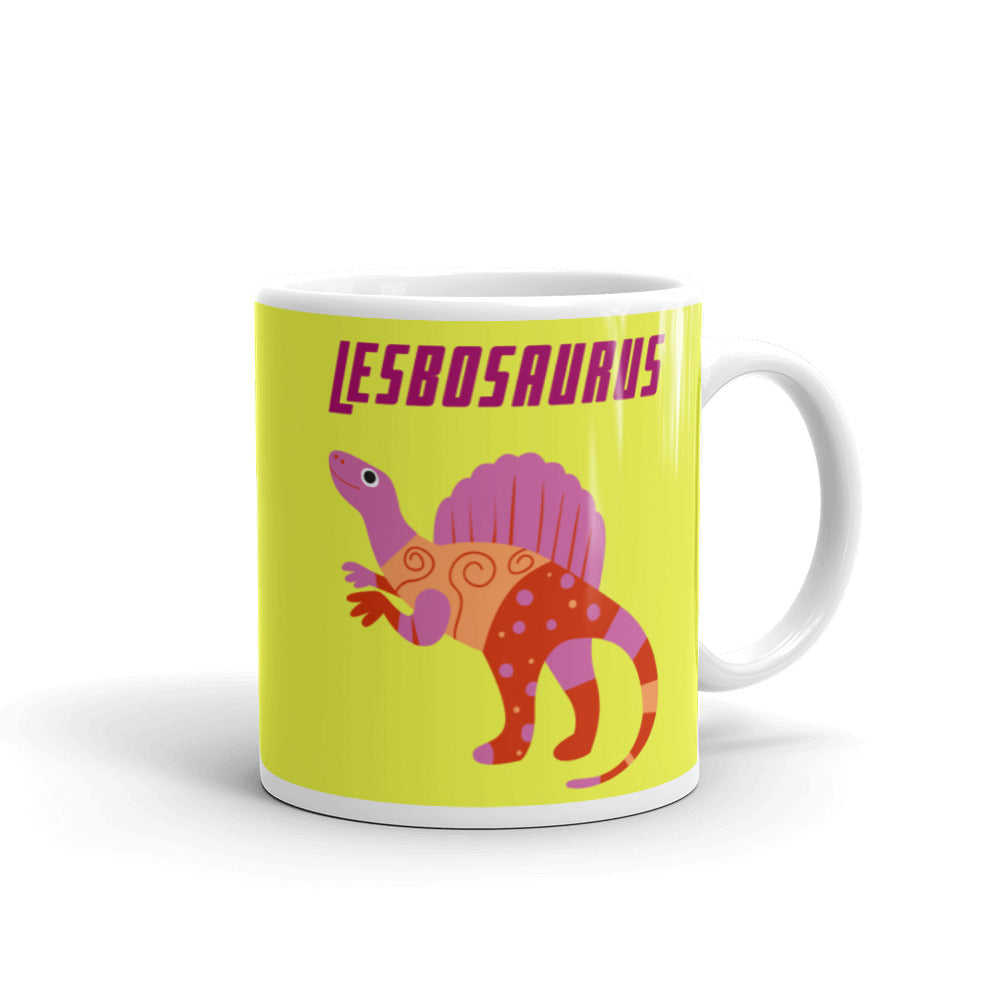  Lesbosaurus Mug by Queer In The World Originals sold by Queer In The World: The Shop - LGBT Merch Fashion