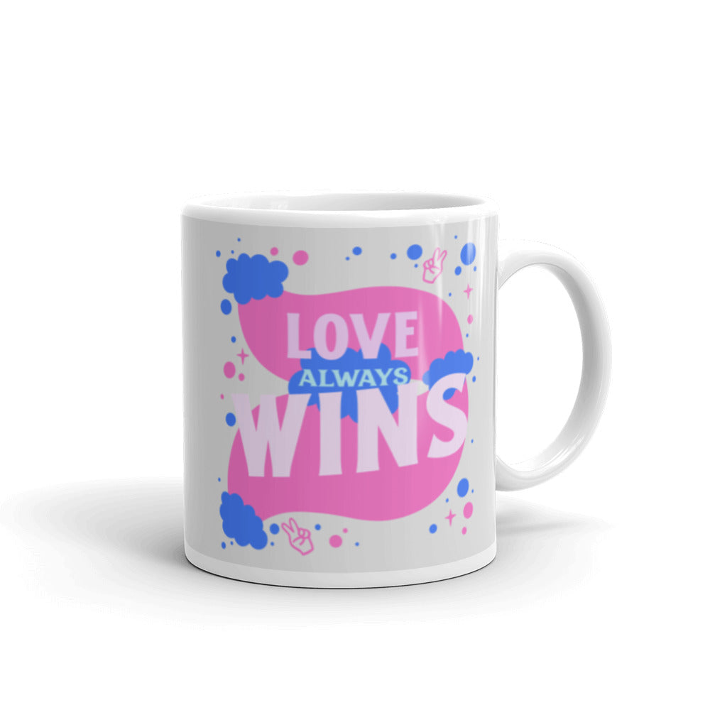  Love Always Wins Mug by Printful sold by Queer In The World: The Shop - LGBT Merch Fashion