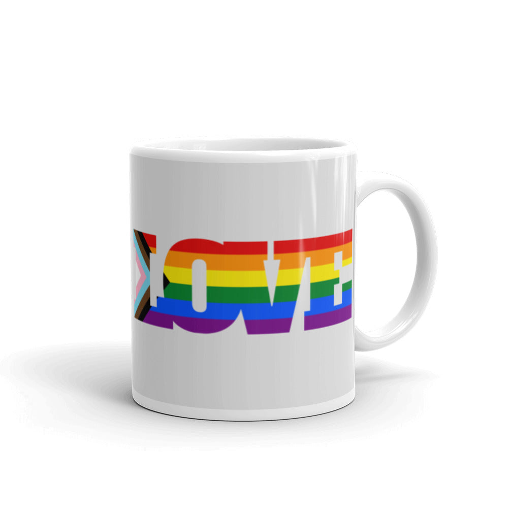  Progress LGBT Love Mug by Queer In The World Originals sold by Queer In The World: The Shop - LGBT Merch Fashion