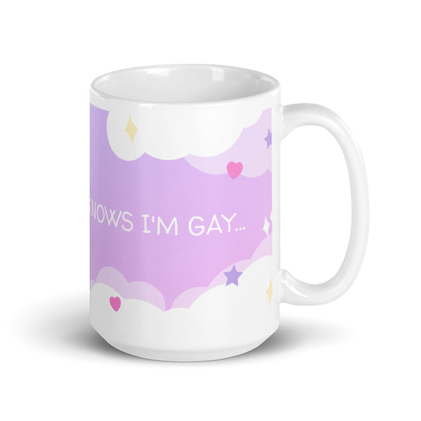  SHHHH. Nobody Knows I'm Gay Mug by Queer In The World Originals sold by Queer In The World: The Shop - LGBT Merch Fashion