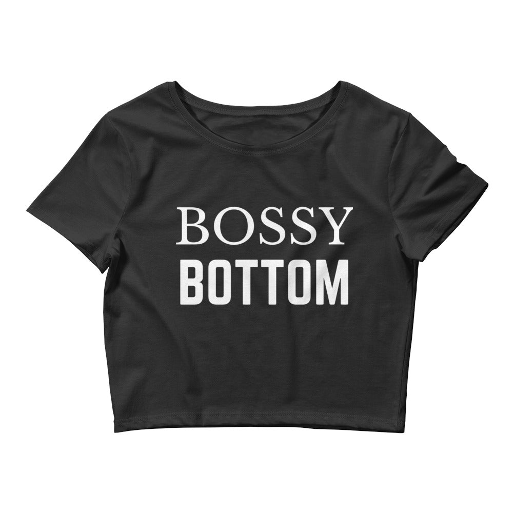Black Bossy Bottom Crop Top by Queer In The World Originals sold by Queer In The World: The Shop - LGBT Merch Fashion