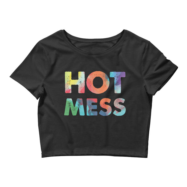Black Hot Mess Crop Top by Queer In The World Originals sold by Queer In The World: The Shop - LGBT Merch Fashion
