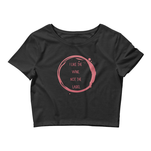 Black I Like The Wine Not The Label Pansexual Crop Top by Queer In The World Originals sold by Queer In The World: The Shop - LGBT Merch Fashion