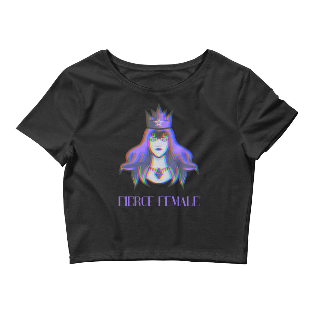 Black Fierce Female Crop Top by Printful sold by Queer In The World: The Shop - LGBT Merch Fashion