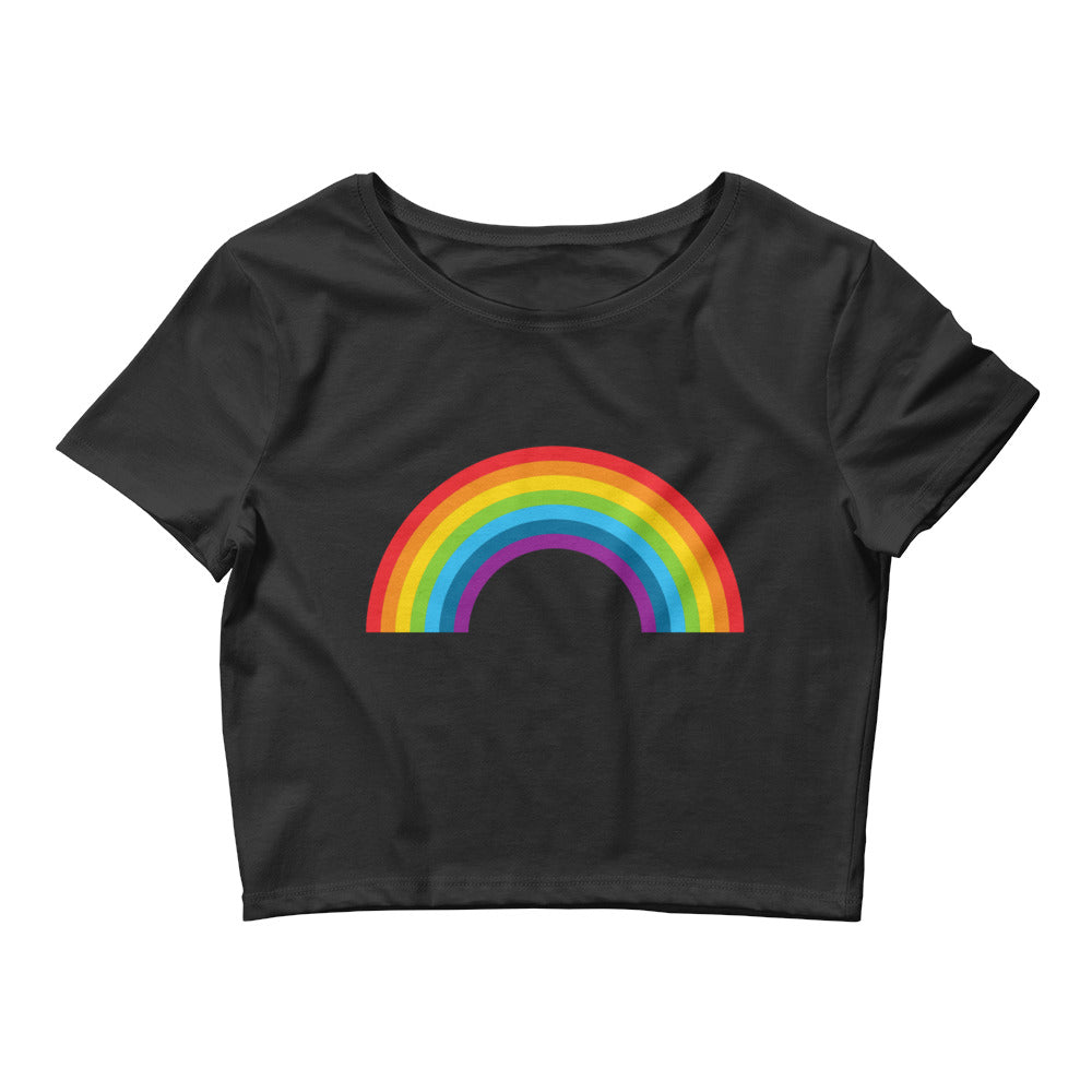 Black Rainbow Crop Top by Queer In The World Originals sold by Queer In The World: The Shop - LGBT Merch Fashion