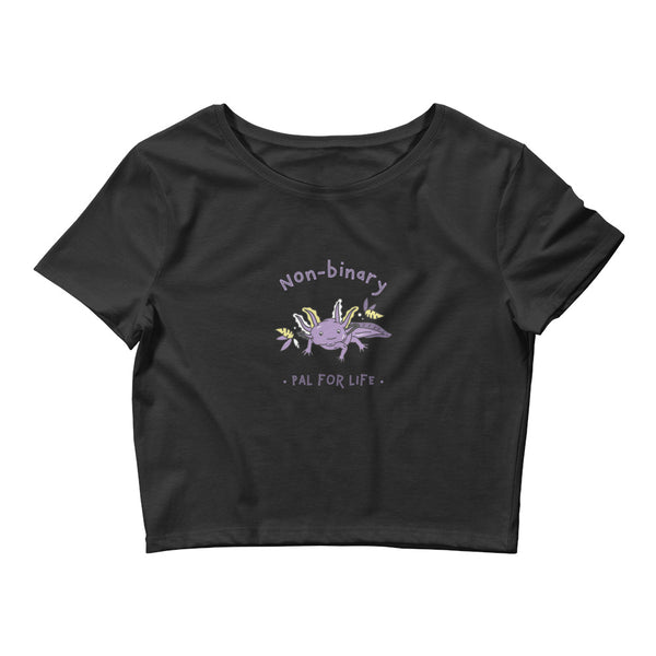 Black Non-Binary Pal For Life Crop Top by Queer In The World Originals sold by Queer In The World: The Shop - LGBT Merch Fashion